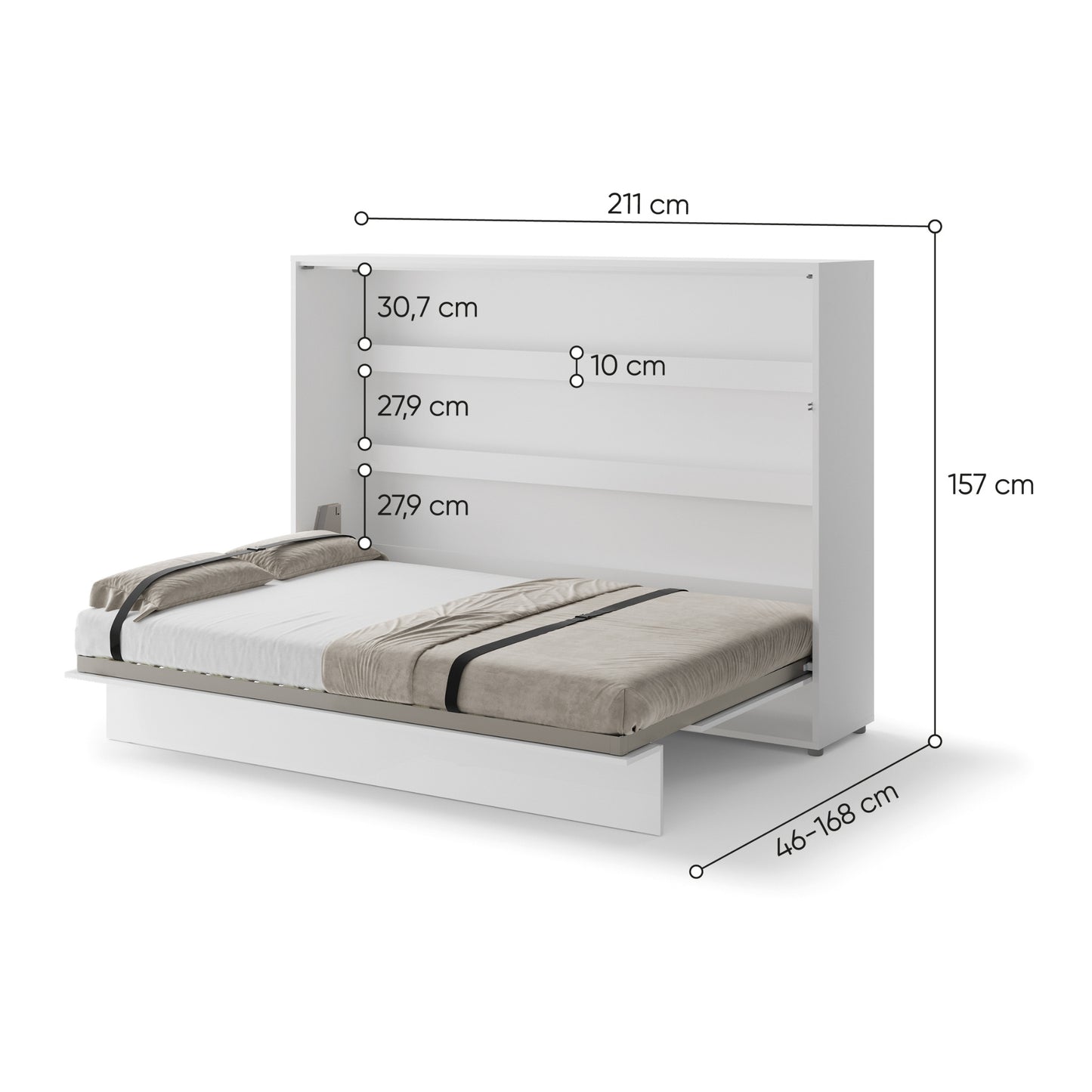 BED CONCEPT - HORIZONTAL MURPHY BED (140x200)