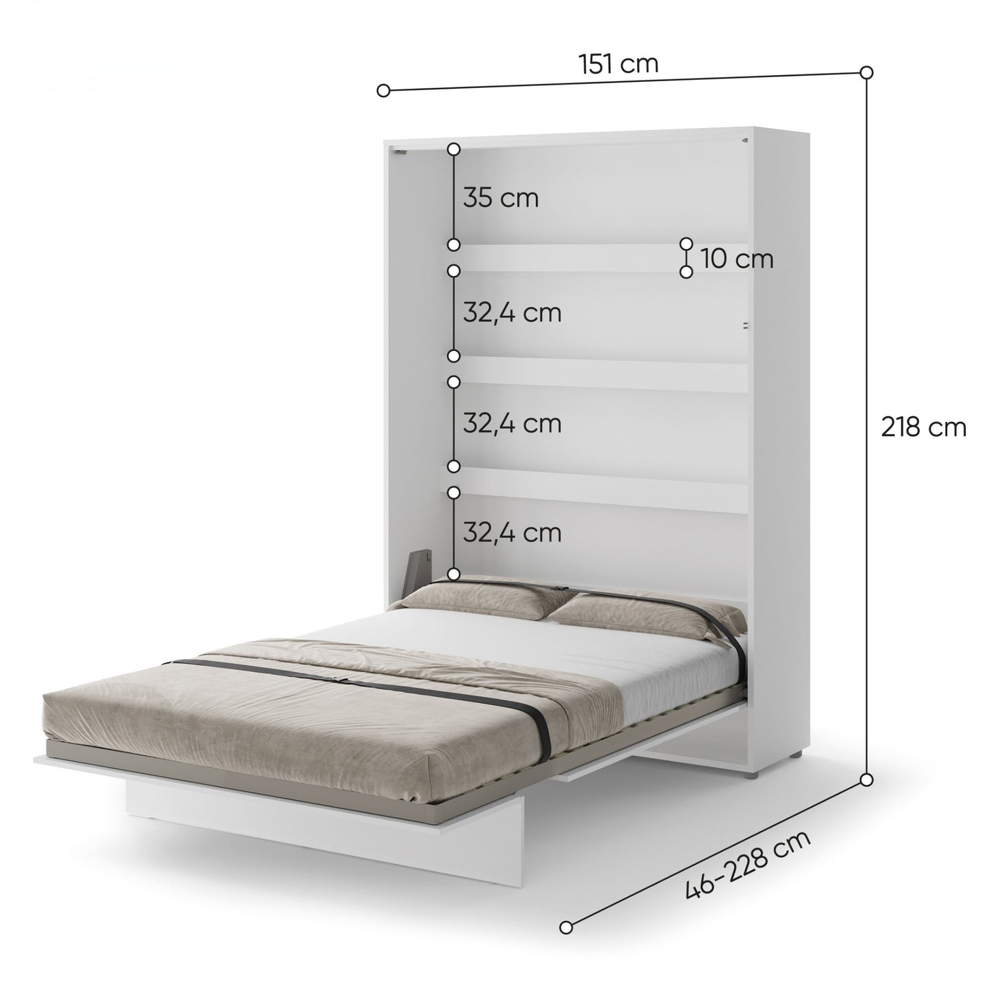 BED CONCEPT – VERTICAL MURPHY BED (140x200CM)