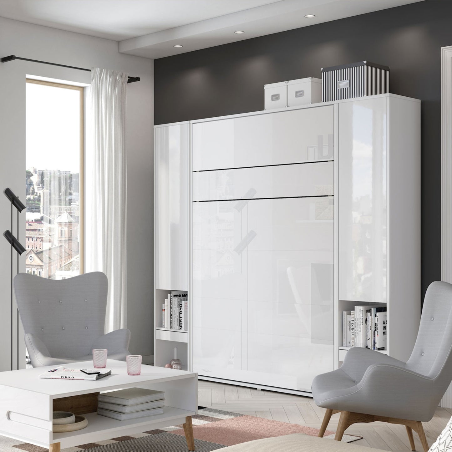 BED CONCEPT - VERTICAL MURPHY BED SET (140x200CM)