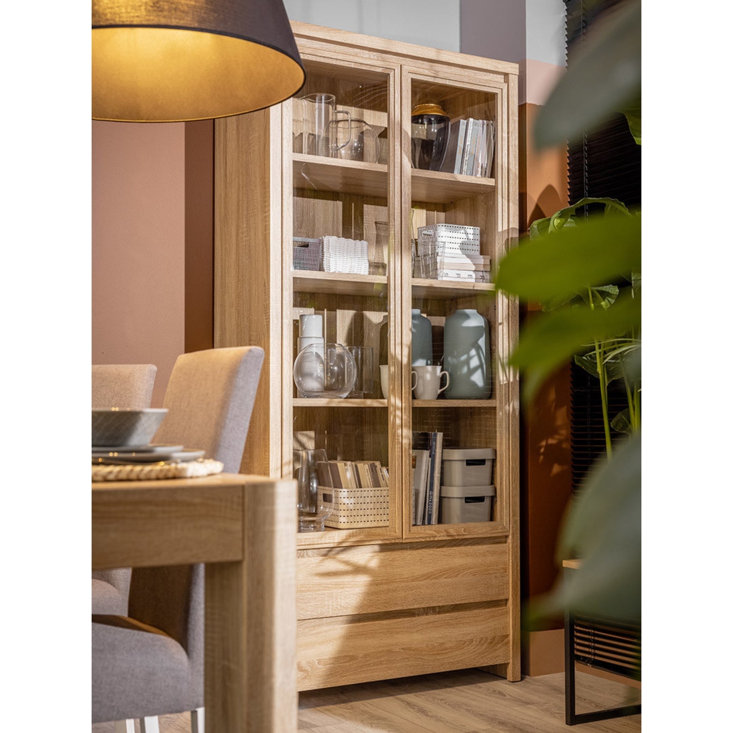 DOUBLE DISPLAY CABINET KASPIAN