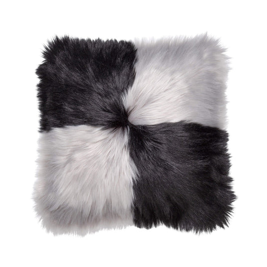 QUADRANT MONGOLIAN FAUX FUR FILLED CUSHION