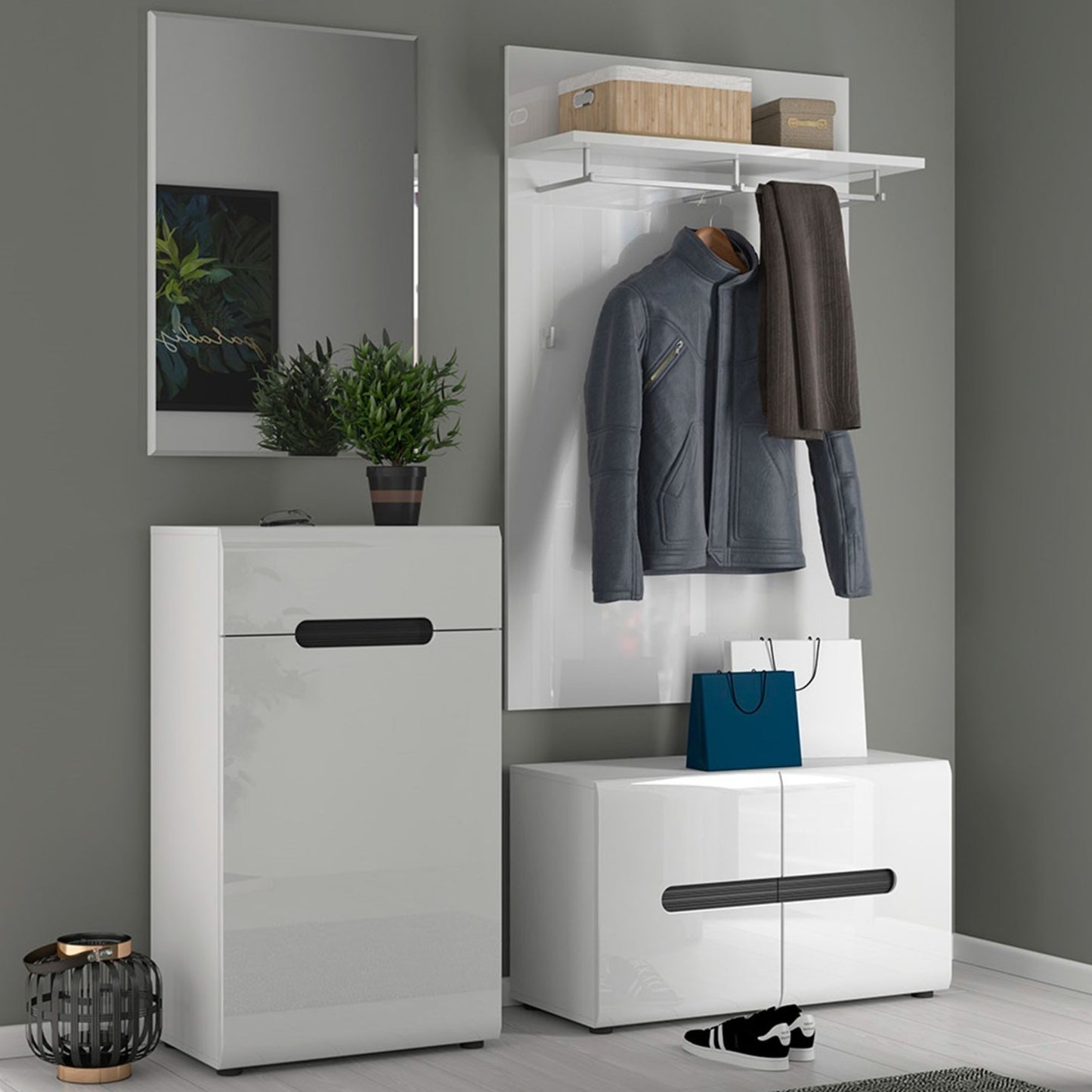TALL SHOE CABINET AZTECA TRIO