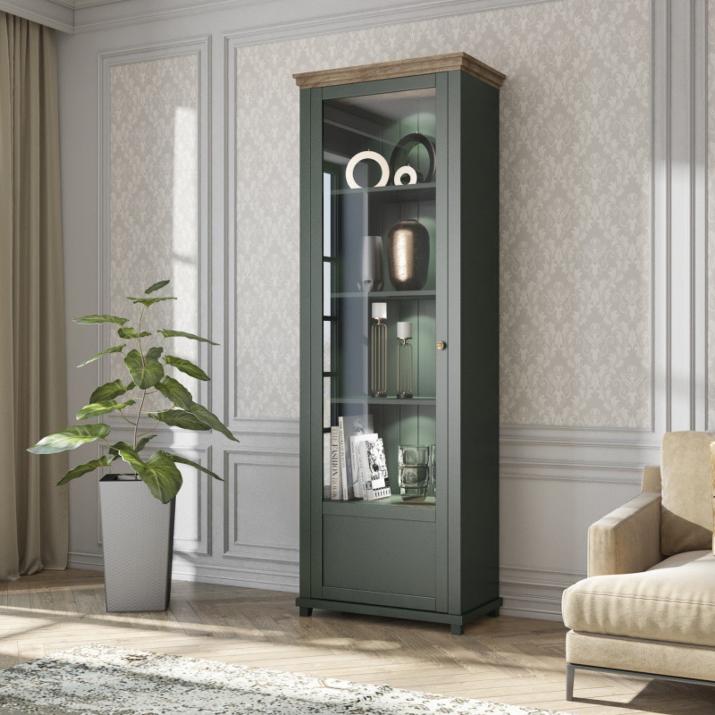 SINGLE DISPLAY CABINET EVORA (LEFT SIDE)