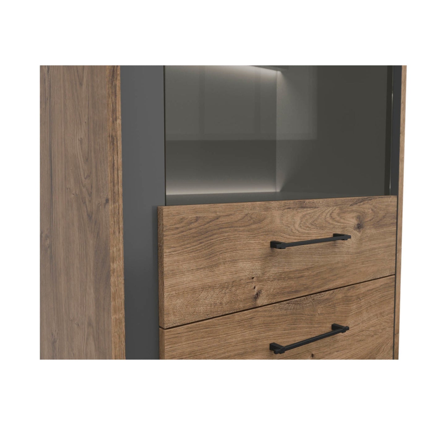 SINGLE DISPLAY CABINET LUTON (RIGHT SIDE)