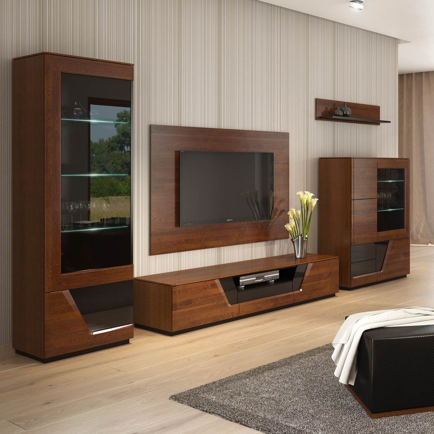 TV STAND SMART MAXI ANTIQUE WALNUT