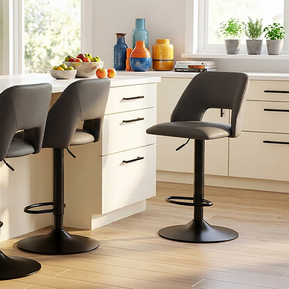 BAR STOOL ADLER BLACK - SET OF 2