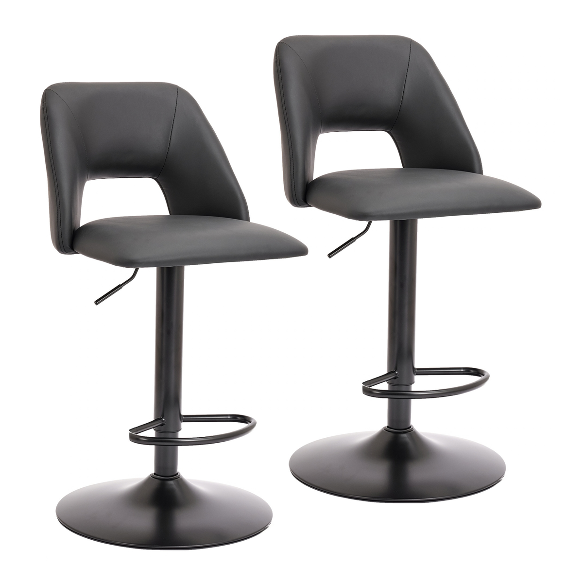 BAR STOOL ADLER BLACK - SET OF 2