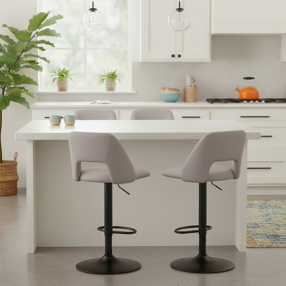 BAR STOOL ADLER GREY - SET OF 2