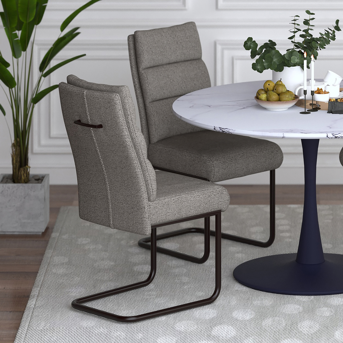 DINING CHAIR BRODI GREY - SET OF 2