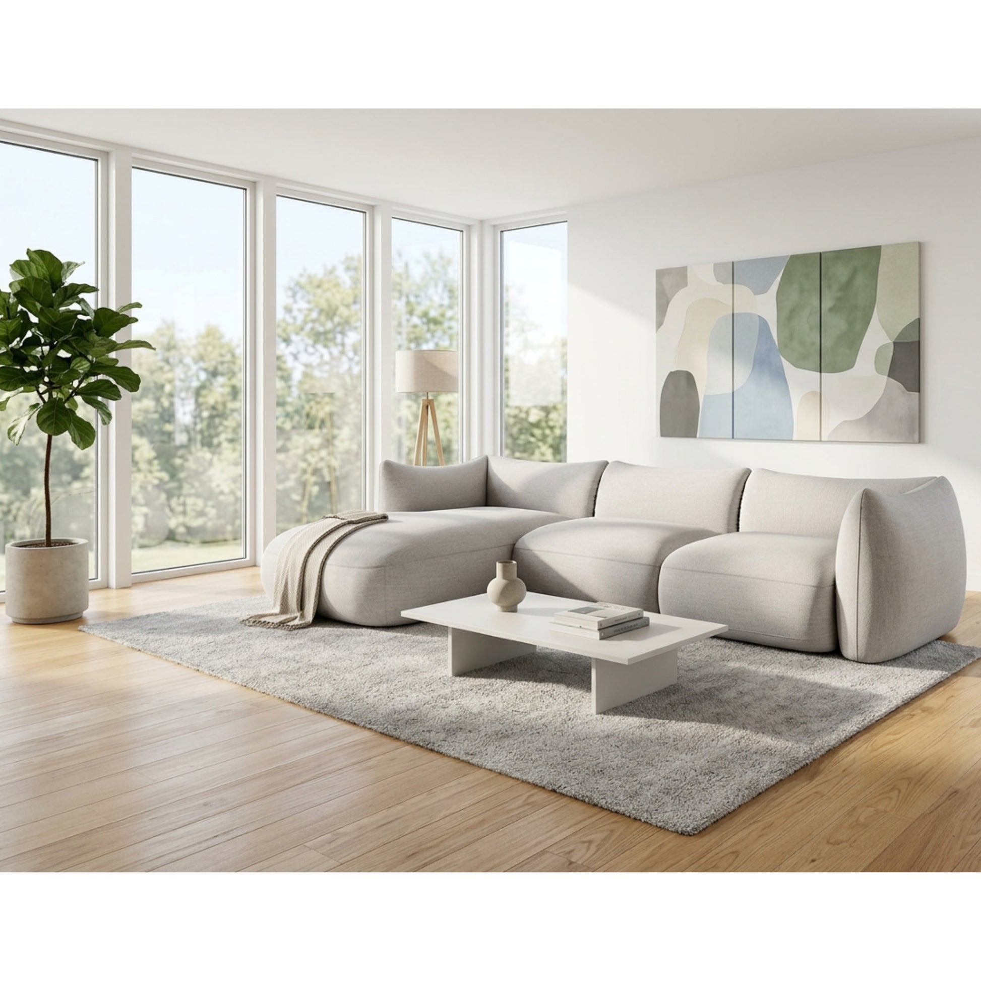 Modern left-facing sectional sofa for stylish living rooms in Canada
