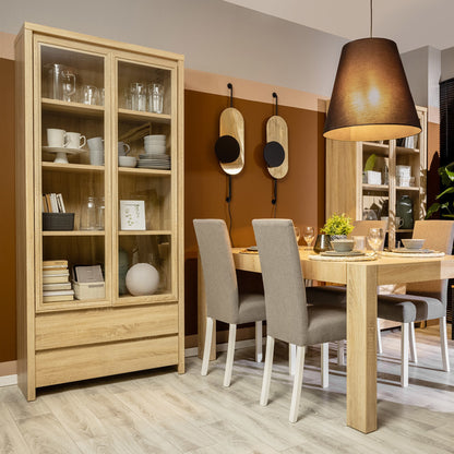 DOUBLE DISPLAY CABINET KASPIAN