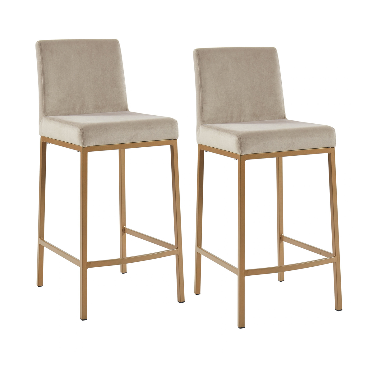 BAR STOOL DIEGO BEIGE - SET OF 2