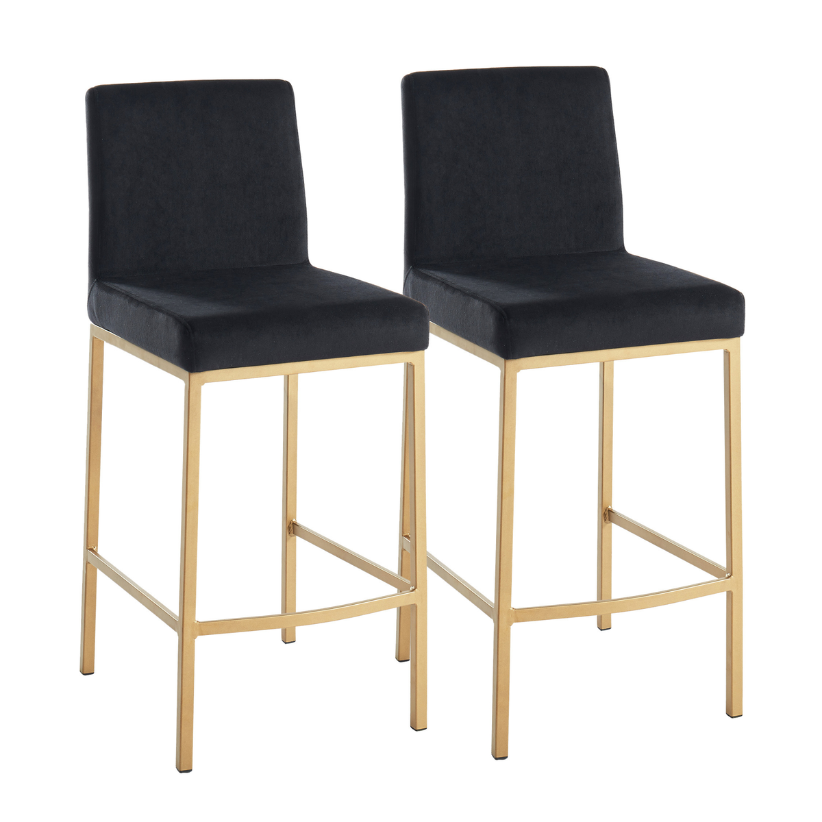 BAR STOOL DIEGO BLACK - SET OF 2