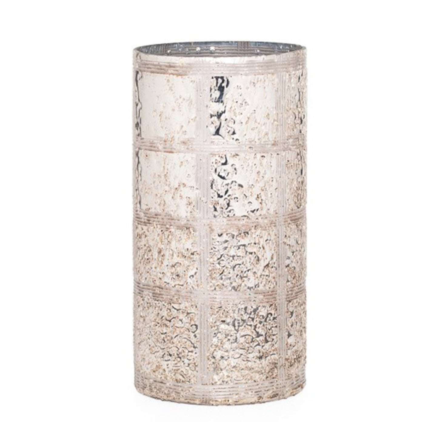 ETCHED LINE GOLD LUSTRE GLASS VASE