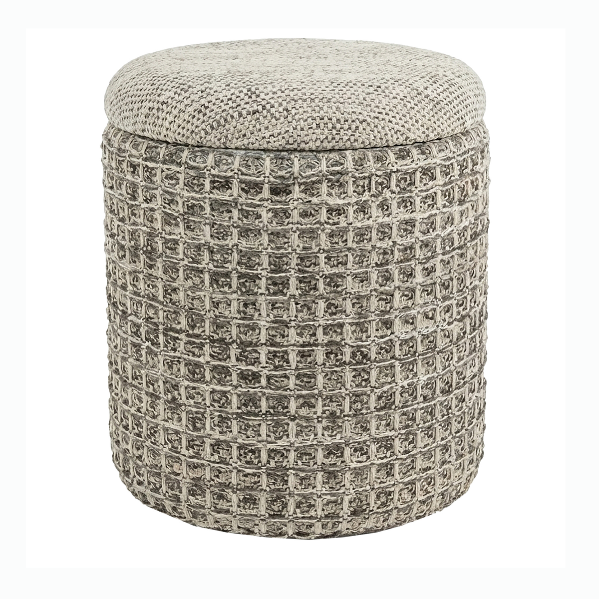 STORAGE OTTOMAN INDIGO CHARCOAL