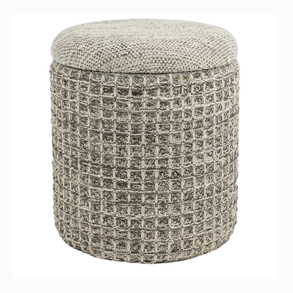 STORAGE OTTOMAN INDIGO CHARCOAL