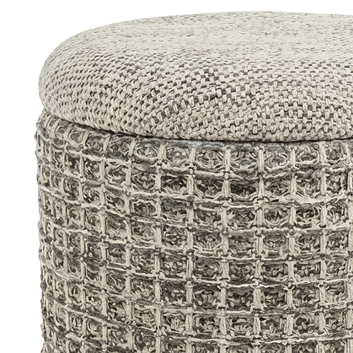 STORAGE OTTOMAN INDIGO CHARCOAL