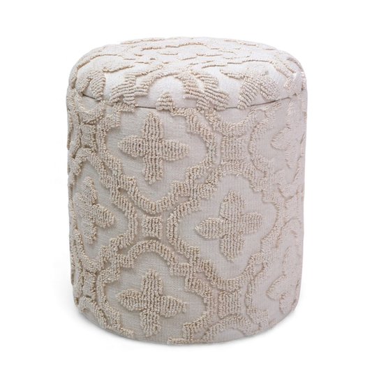 STORAGE OTTOMAN MAGNOLIA IVORY