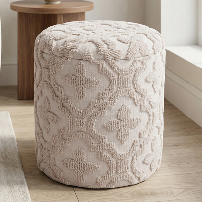 STORAGE OTTOMAN MAGNOLIA IVORY