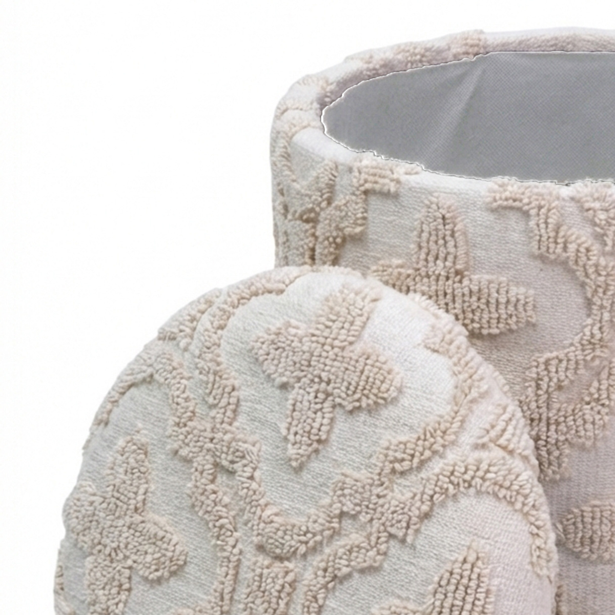 STORAGE OTTOMAN MAGNOLIA IVORY