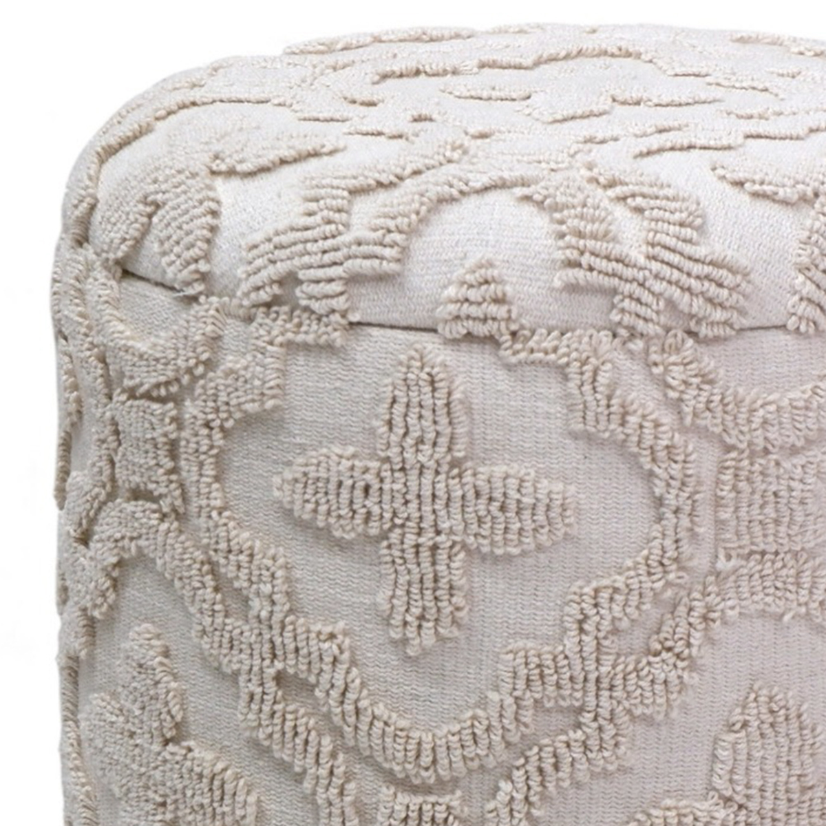STORAGE OTTOMAN MAGNOLIA IVORY