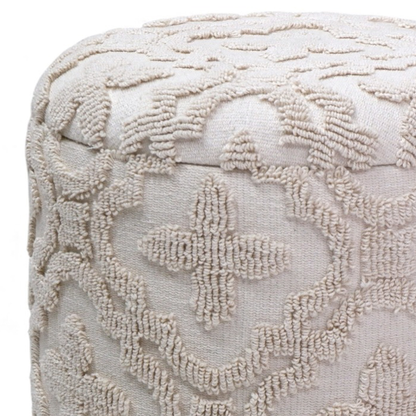 STORAGE OTTOMAN MAGNOLIA IVORY