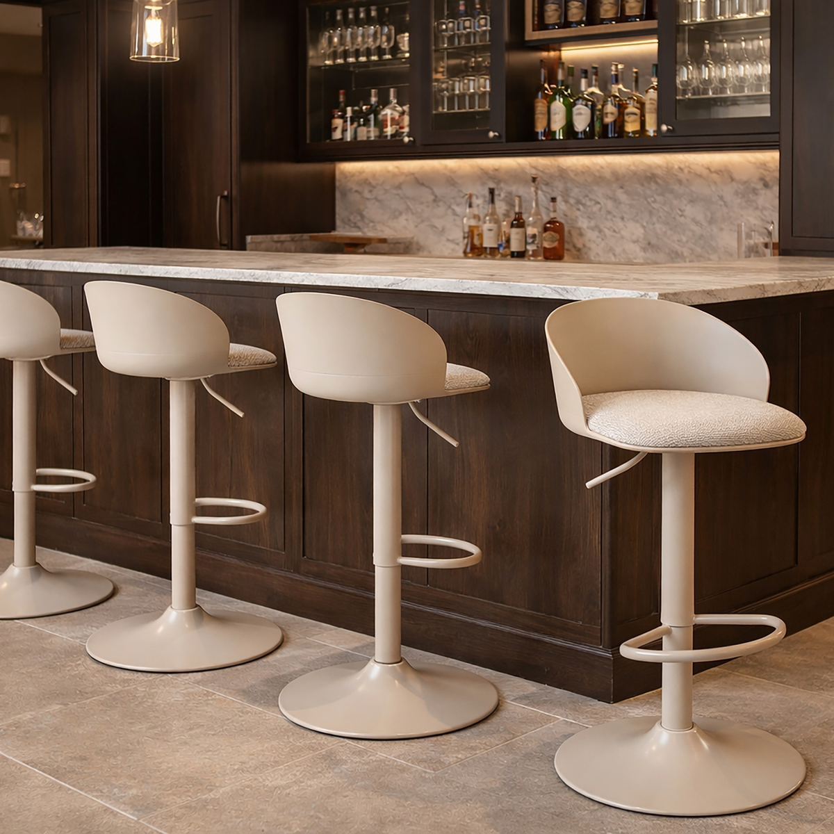BAR STOOL MABEL BEIGE - SET OF 2
