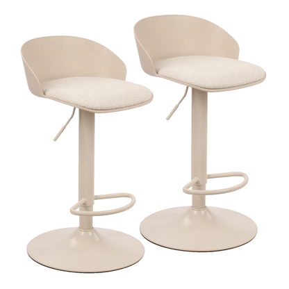BAR STOOL MABEL BEIGE - SET OF 2