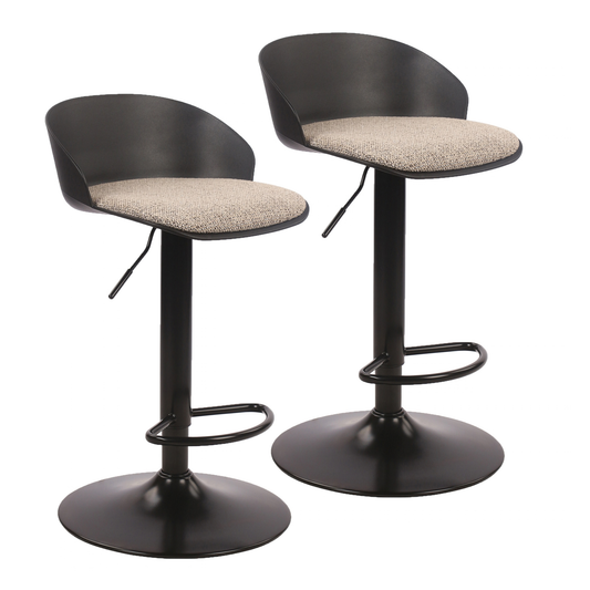 BAR STOOL MABEL BLACK - SET OF 2