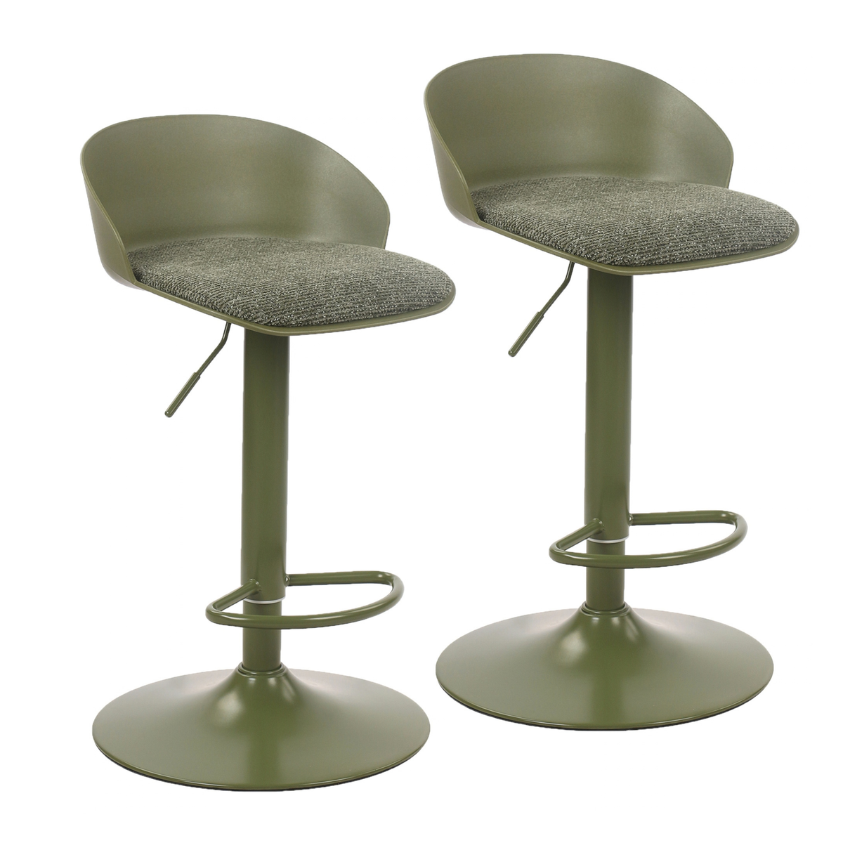 BAR STOOL MABEL GREEN - SET OF 2