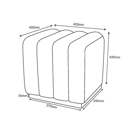 POLLO BEIGE SQUARE OTTOMAN