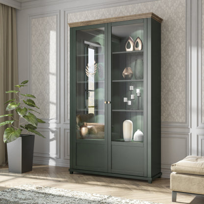 TALL DOUBLE DISPLAY CABINET EVORA