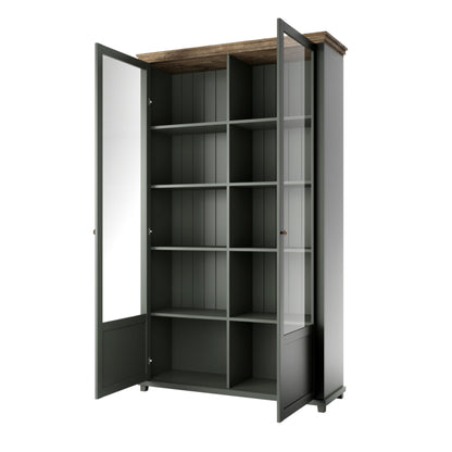 TALL DOUBLE DISPLAY CABINET EVORA
