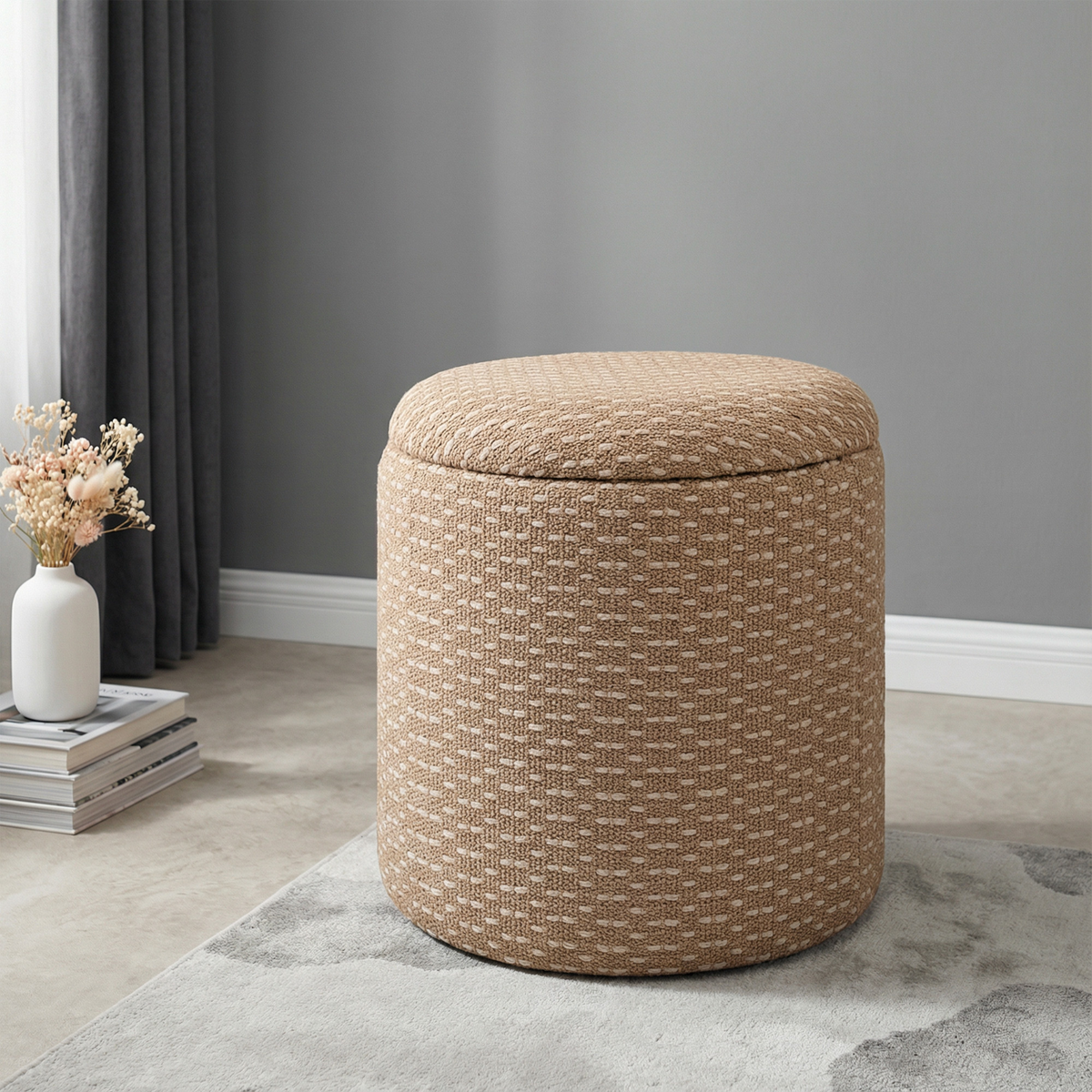 STORAGE OTTOMAN FENNA CAMEL
