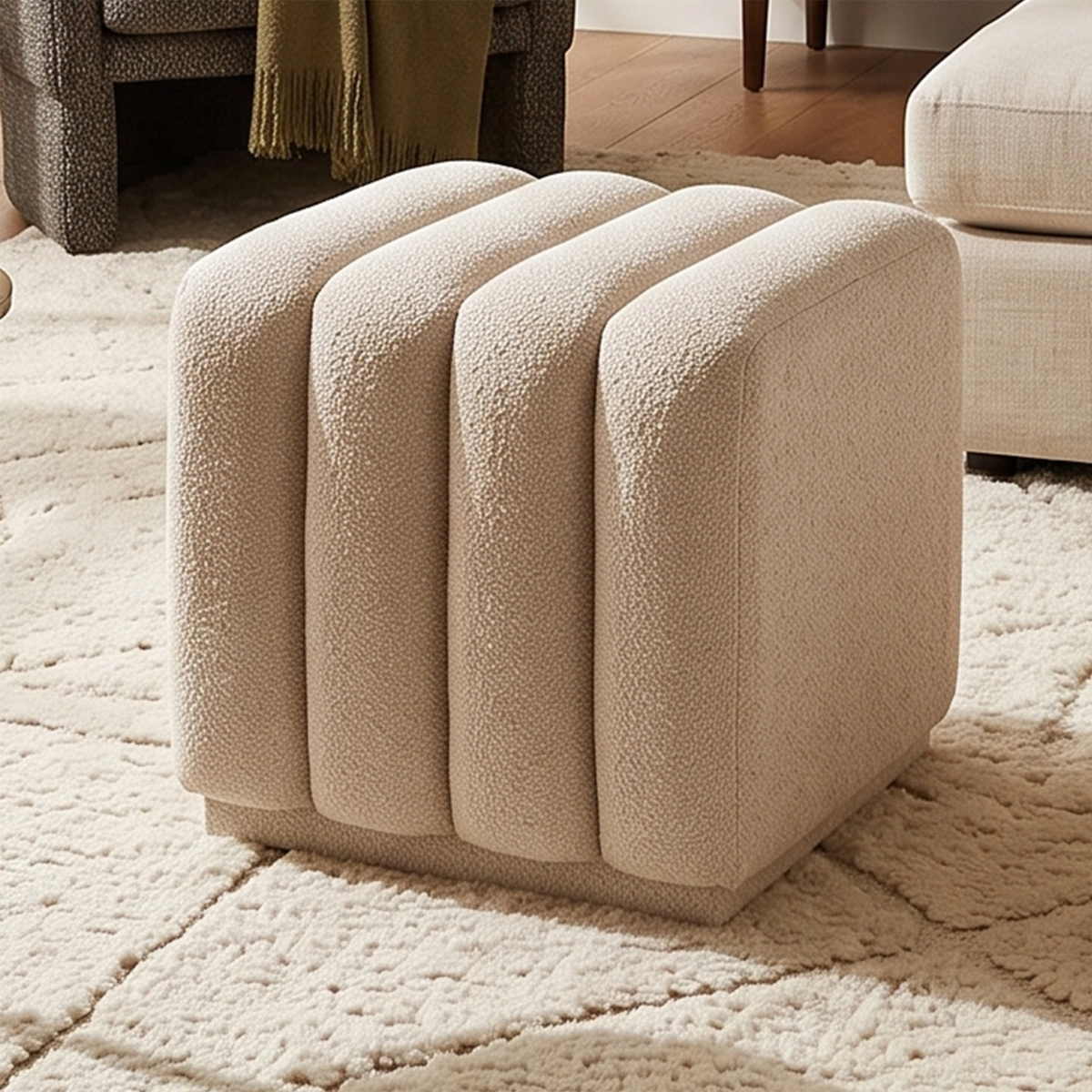 POLLO BEIGE SQUARE OTTOMAN