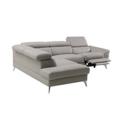 Left-facing sectional sofa with adjustable headrests and modern European design