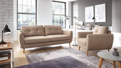 Wajnert Plus Size Loveseat Oland - Scandinavian style 2,5-seater sofa