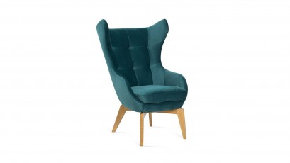 Gala Collezione Armchair Neo II - Unique accent chair on the wooden base