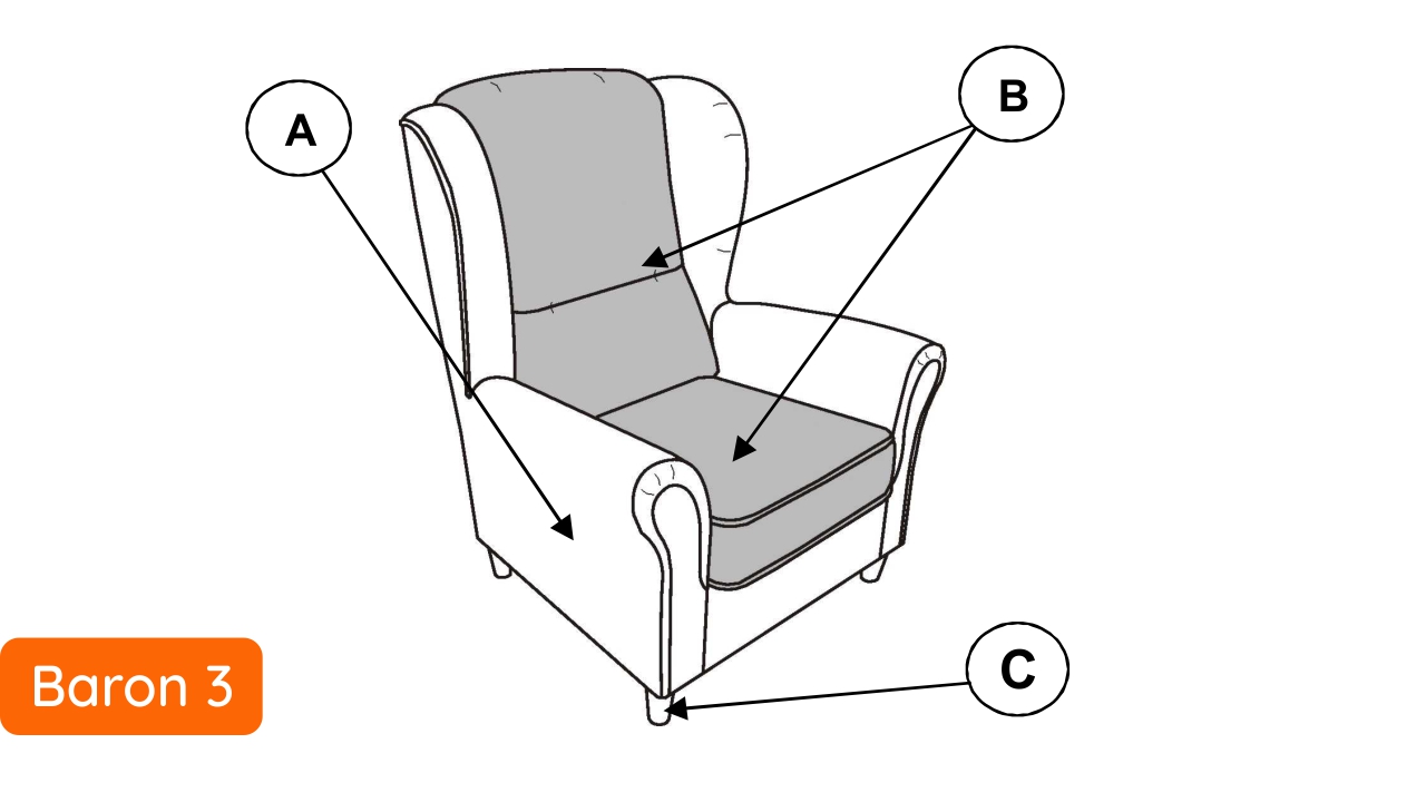 Libro Armchair Baron - Comfortable accent chair