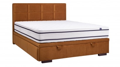 Hauss Storage Bed Choco Slim - Modern upholstered storage bed