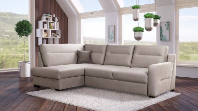 Libro Sectional Modo - Sectional with a bed, storage and adjustable backrests