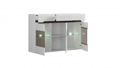  Azteca Trio Sideboard - High gloss white buffet