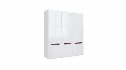  Azteca Trio 3 Door Wardrobe - Glossy white wardrobe