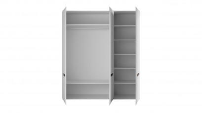  Azteca Trio 3 Door Wardrobe - Glossy white wardrobe