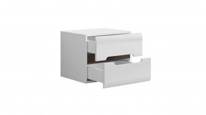  Azteca Trio Nightstand - Glossy white bedside table