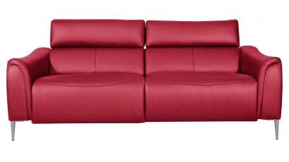  Des Sofa Milano 3TVE - Dollaro Rosso - Double power recliner