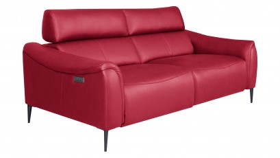  Des Sofa Milano 3TVE - Dollaro Rosso - Double power recliner