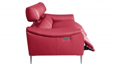  Des Sofa Milano 3TVE - Dollaro Rosso - Double power recliner