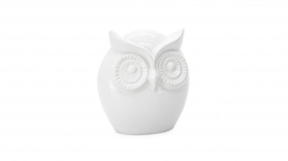  Torre & Tagus Large Wise Owl - Ceramic Decor Sculpture - White