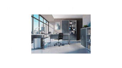  Office Lux 2 Door Short Storage Cabinet - Modern office collection